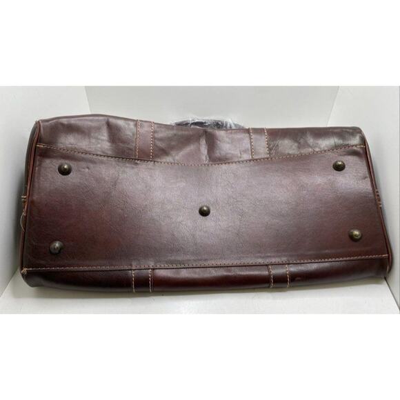 CENCIO NWT XL DUFFEL VECCHIO BROWN ITALIAN LEATHER BAG - Picture 15 of 15
